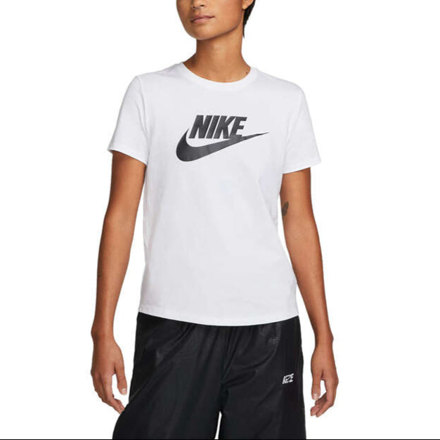 Nike Womens Sportswear Club Essentials Futura Logo Tee - White