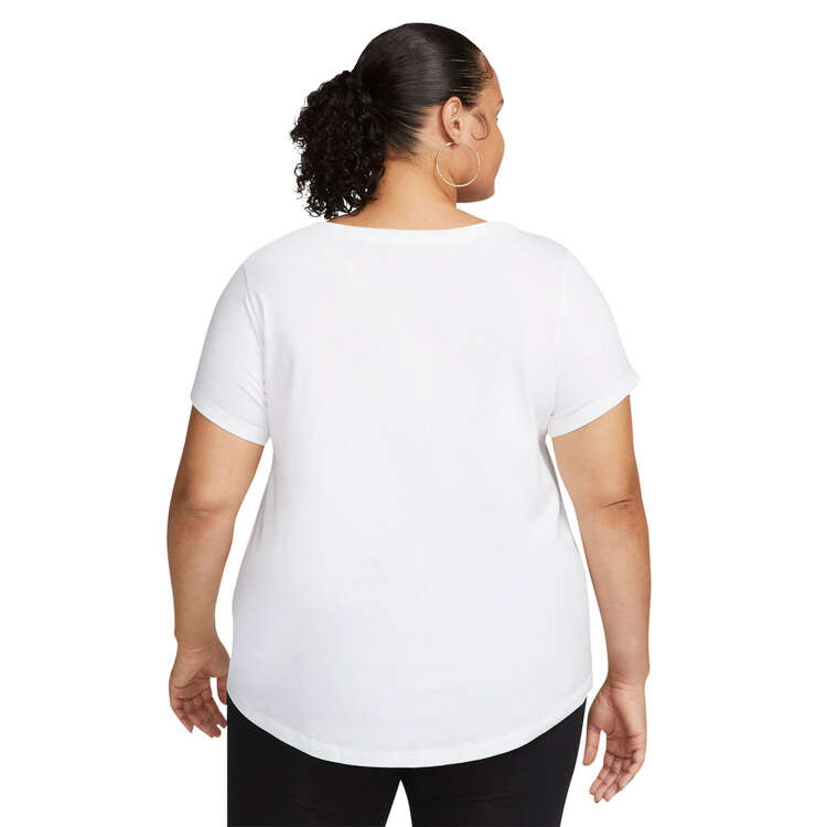 Nike Plus Womens Sportswear Essentials Icon Futura Tee - White/Black