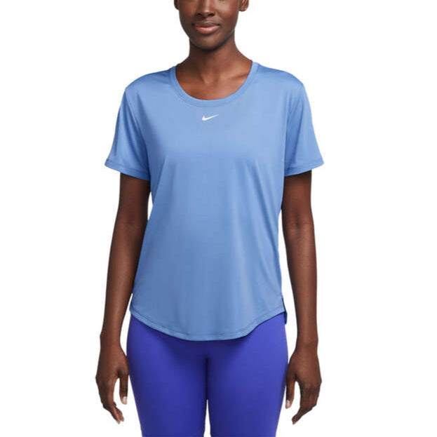 Nike Womens Dri-FIT One Standard Relaxed Tee - Blue