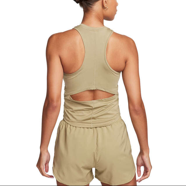 Nike Womens One Luxe Cropped Tank - Olive