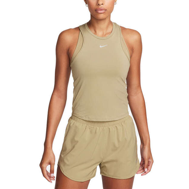 Nike Womens One Luxe Cropped Tank - Olive