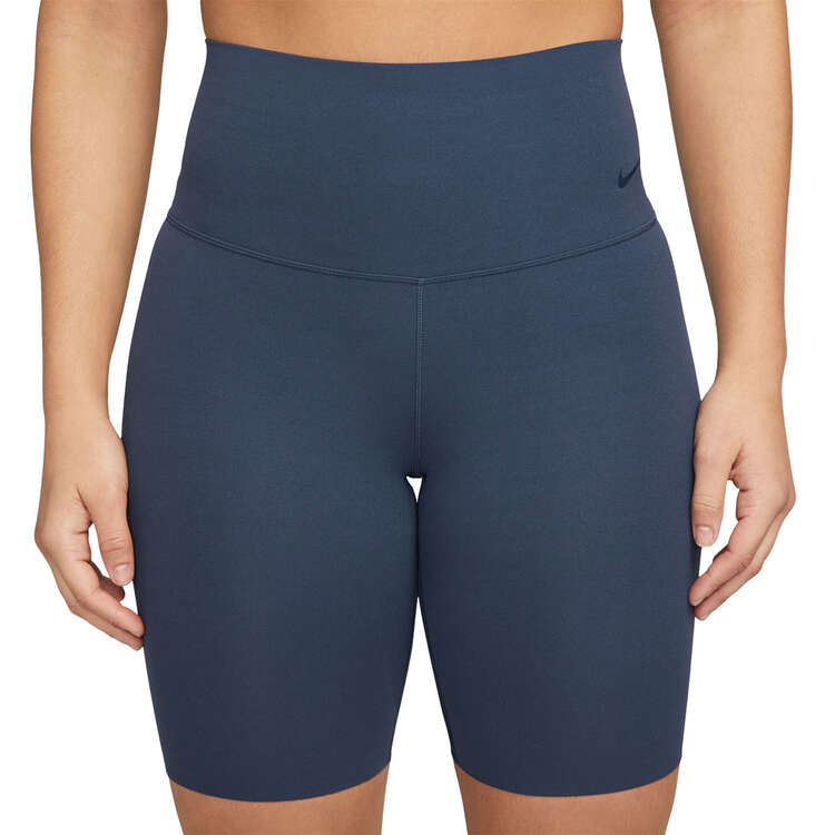 Nike Womens Zenvy Gentle Support Bike Shorts - Blue