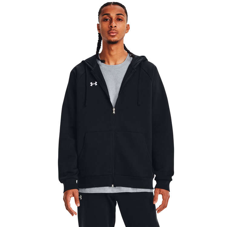 Under Armour Mens Rival Fleece Full-Zip Hoodie - Black