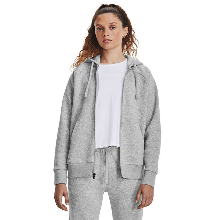 Under Armour Womens Rival Fleece Full-Zip Hoodie - Grey