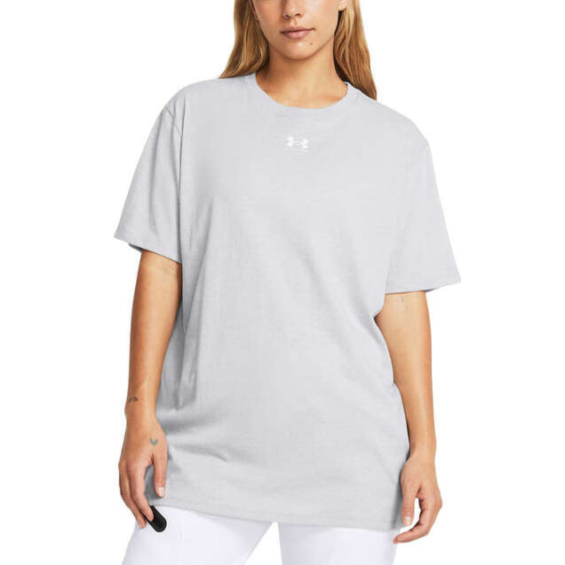 Under Armour Womens Campus Oversize Ribbed Tee - Grey