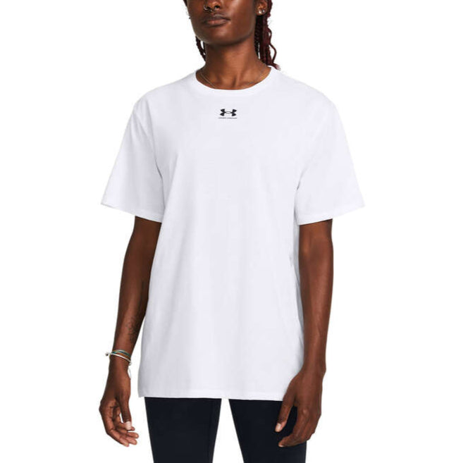 Under Armour Womens Campus Oversize Ribbed Tee - White