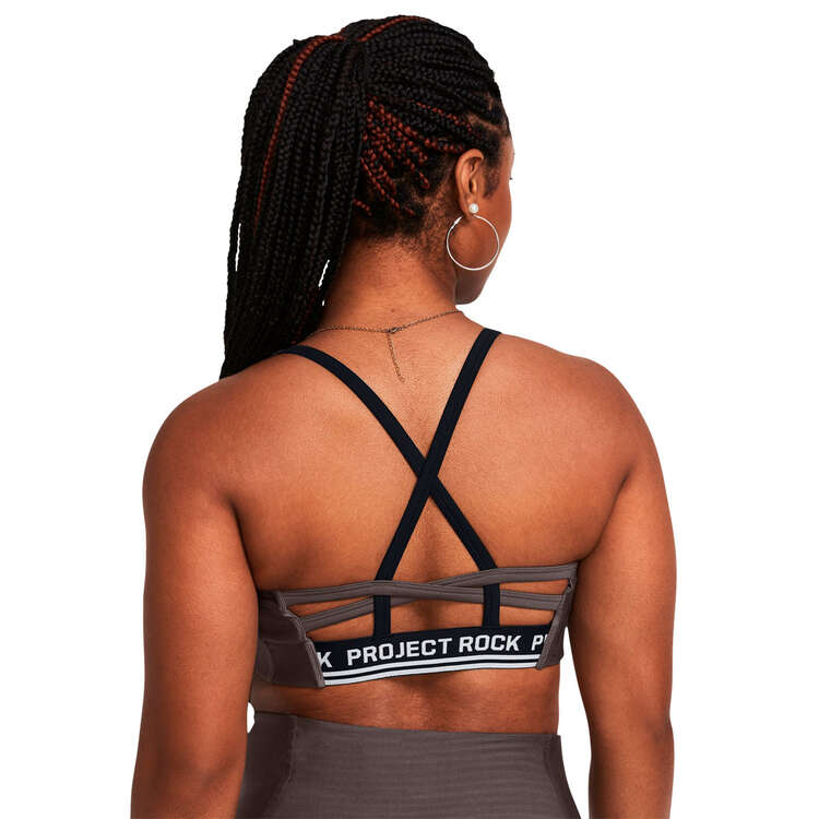 Under Armour Womens Project Rock All Train Crossback Sports Bra - Grey