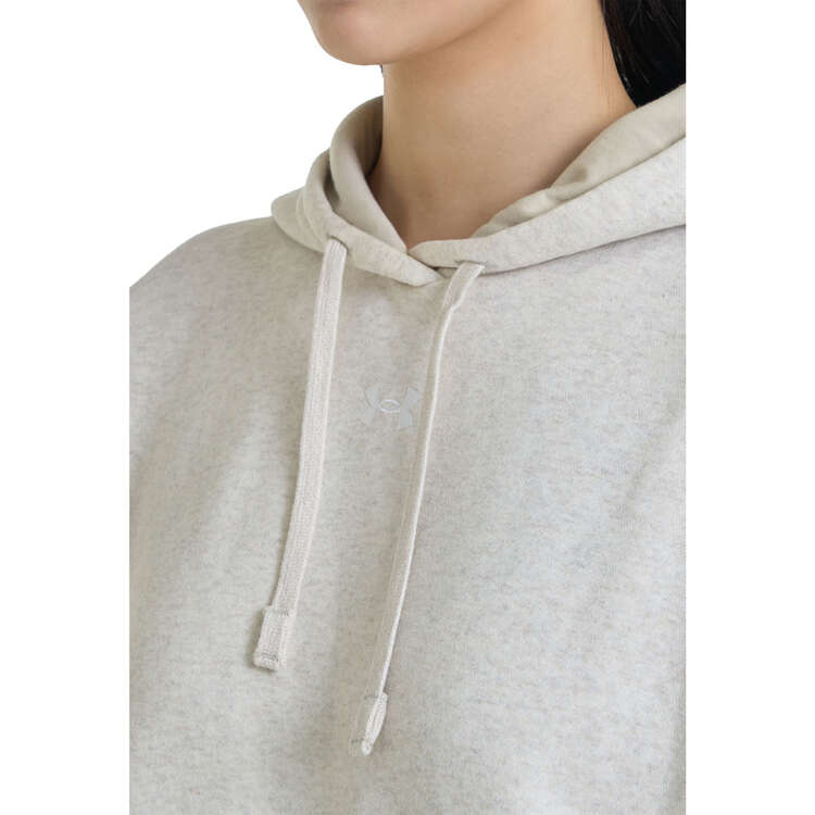 Under Armour Womens UA Rival Fleece Oversized Hoodie - Oatmeal