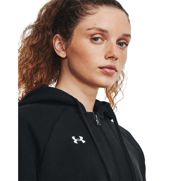 Under Armour Womens Rival Fleece Full-Zip Hoodie - Black