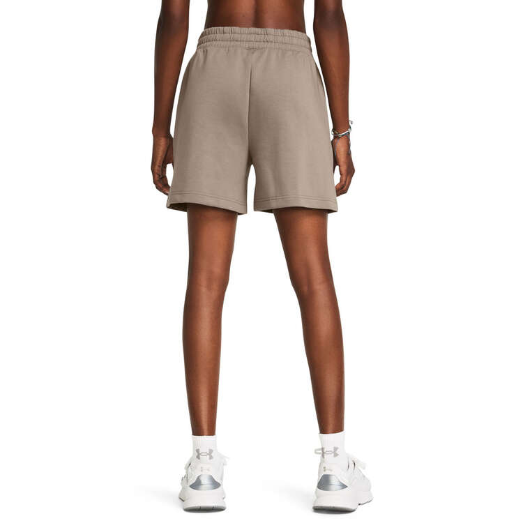 Under Armour Womens Unstoppable Fleece Pleated Shorts - Taupe