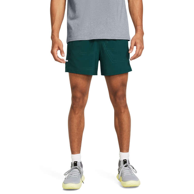 Under Armour Mens Baseline Elevated Basketball Shorts - Teal