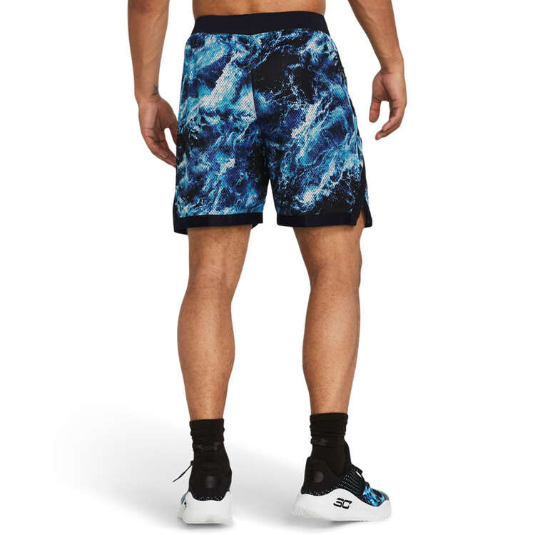 Under Armour Mens Curry Bruce Lee Be Water Mesh Basketball Shorts - Blue