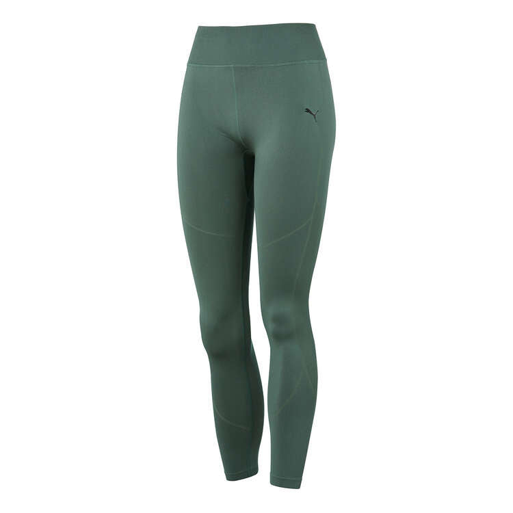 Puma Womens Seamless Scrunch Mid Rise Tights - Green