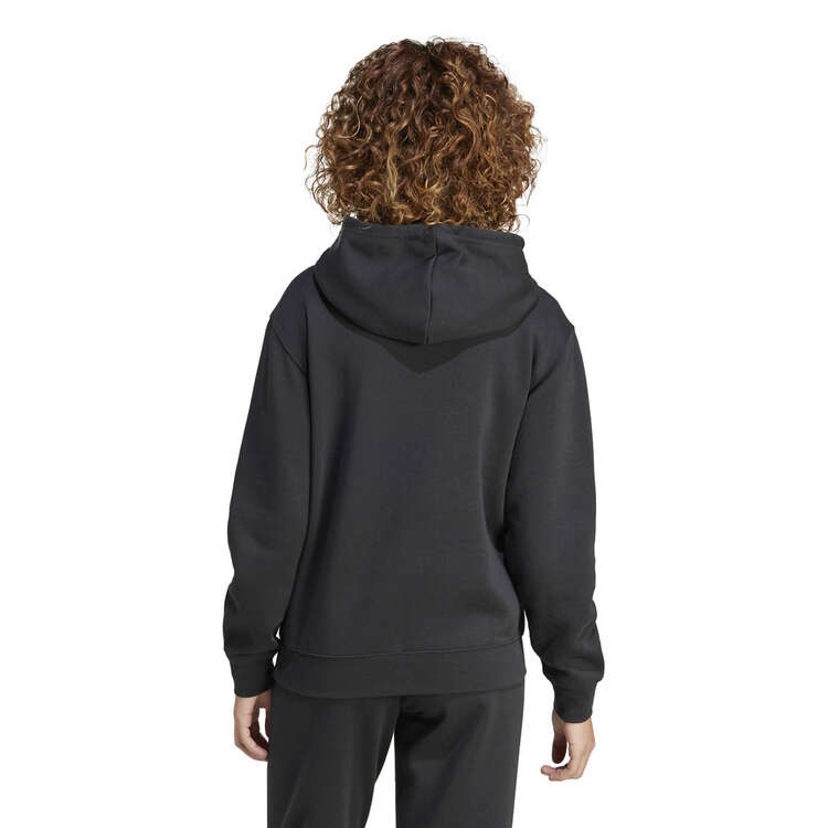 adidas Womens Essentials Small Logo Feel Cozy Hoodie - Black