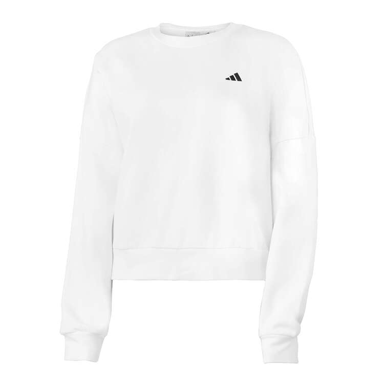 adidas Womens Essentials Small Logo Feel Cozy Sweatshirt - White