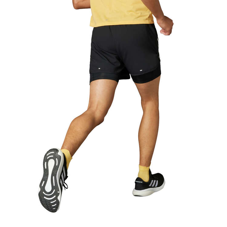 adidas AEROREADY Mens Own The Run 3-Stripes 2-in-1 Shorts