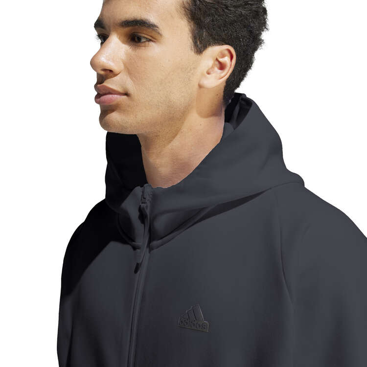 adidas Mens Z.N.E. Premium Full Zip Hooded Jacket - Black