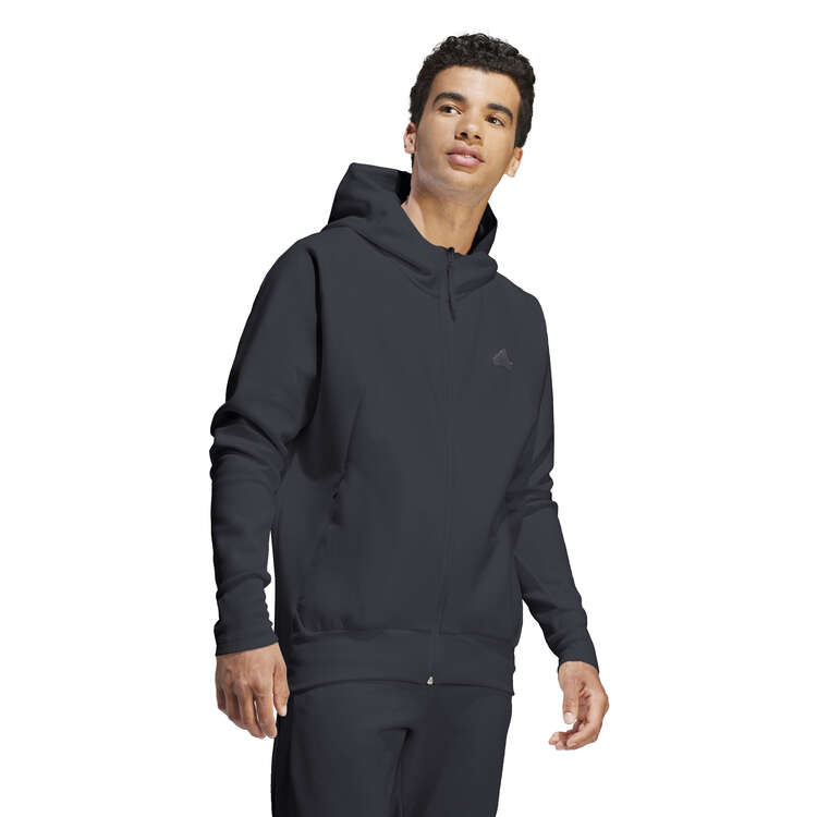 adidas Mens Z.N.E. Premium Full Zip Hooded Jacket - Black