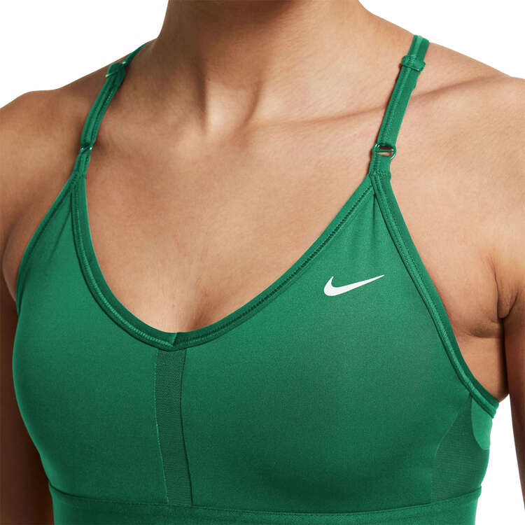 Nike Womens Dri-FIT Indy V Neck Padded Sports Bra - Green