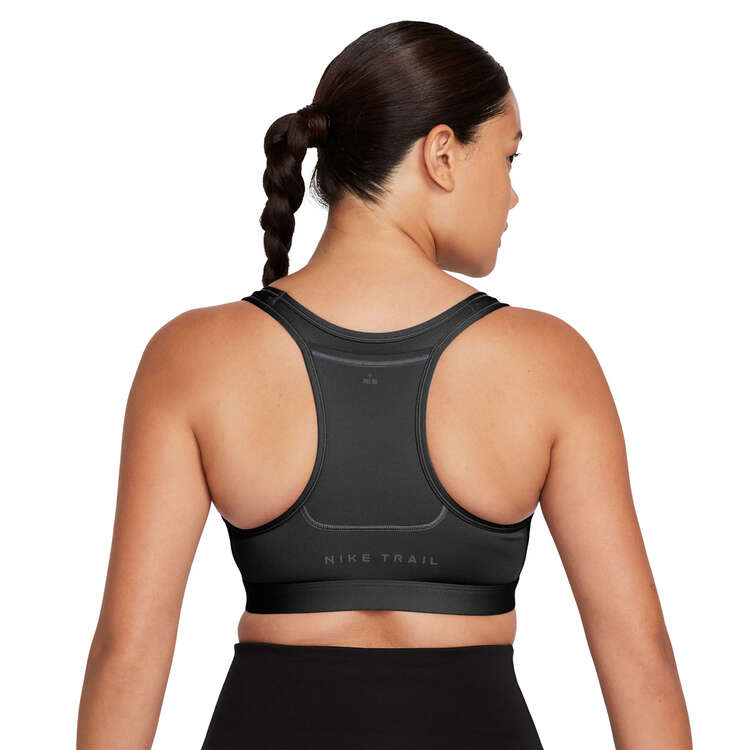 Nike Womens Dri-FIT Trail Swoosh On The Run Sports Bra - Black