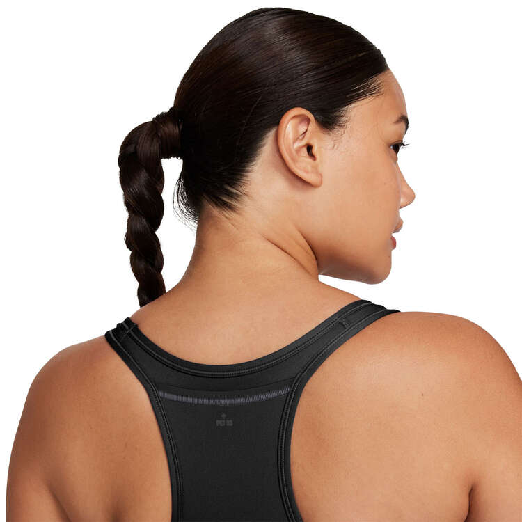 Nike Womens Dri-FIT Trail Swoosh On The Run Sports Bra - Black