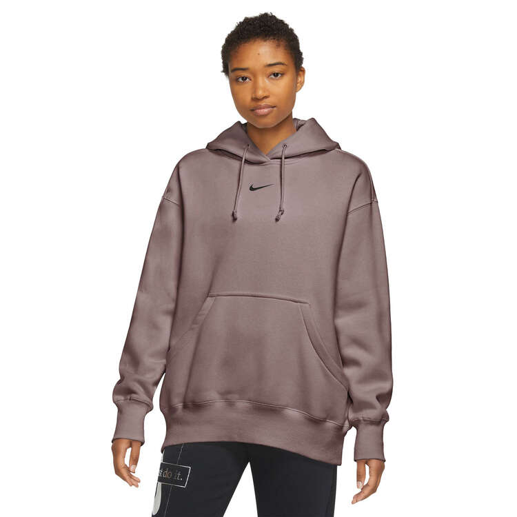 Nike Womens Phoenix Oversized Pullover Hoodie - Mauve