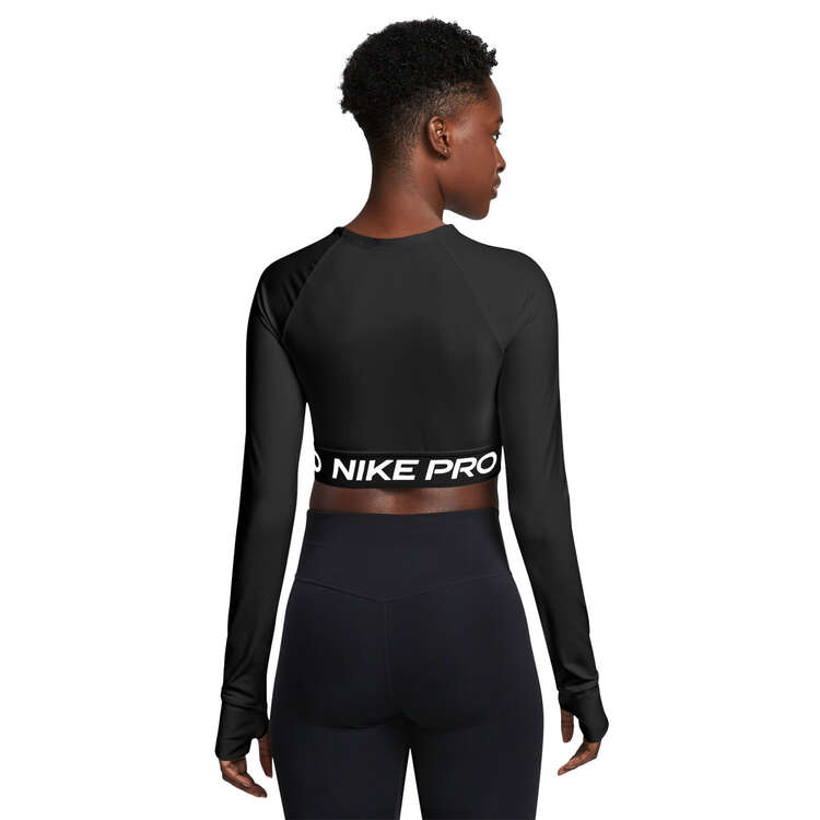 Nike Pro Womens Dri-FIT 365 Cropped Long Sleeve Top - Black