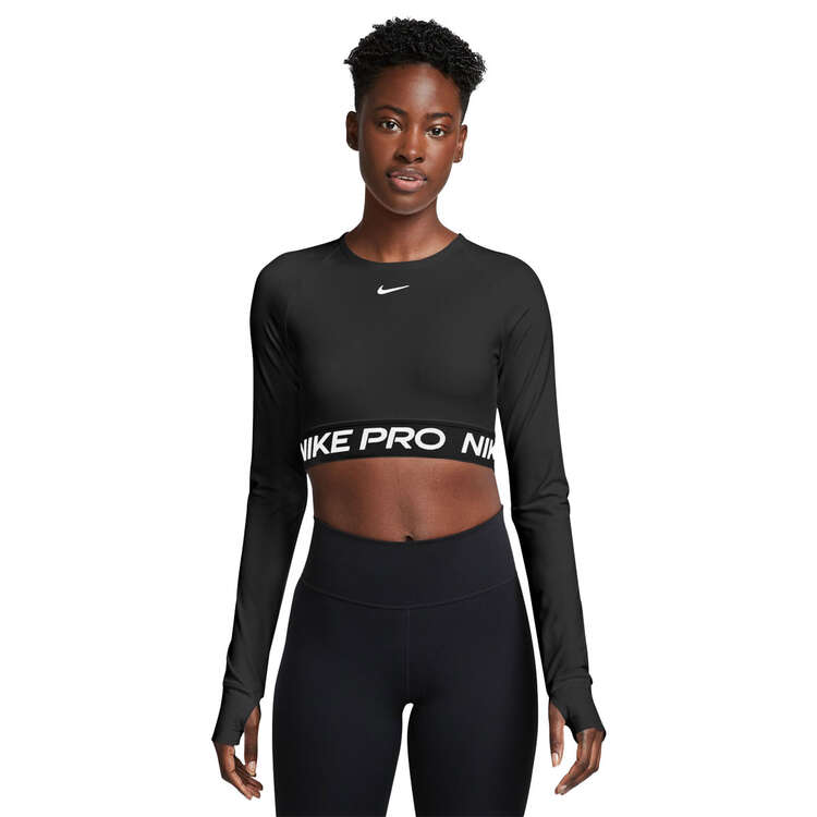 Nike Pro Womens Dri-FIT 365 Cropped Long Sleeve Top - Black