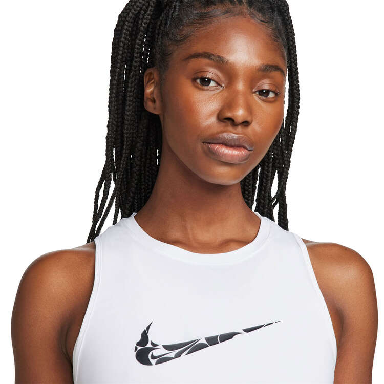 Nike One Womens Swoosh Dri-FIT Running Tank - White