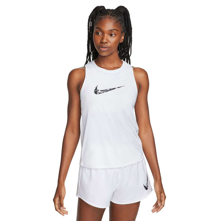 Nike One Womens Swoosh Dri-FIT Running Tank - White