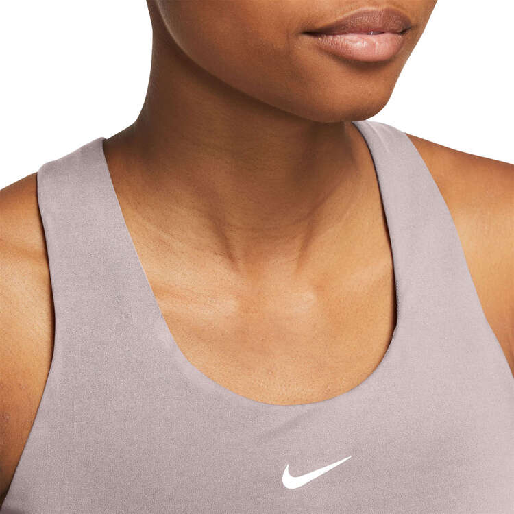 Nike Womens Dri-FIT Swoosh Medium Support Padded Sports Bra Tank - Violet