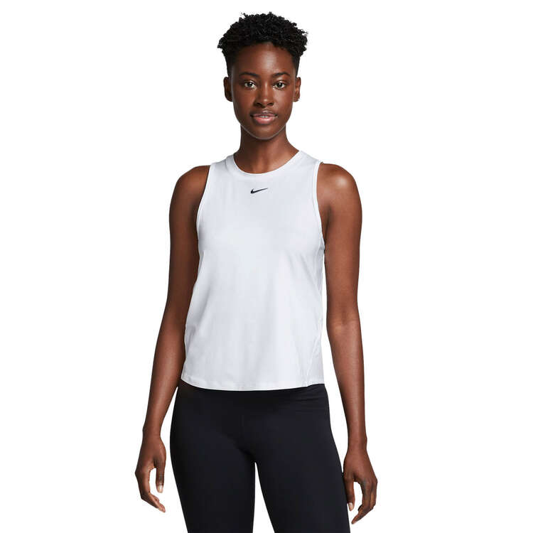 Nike One Womens Classic Dri-FIT Fitness Tank - White/Black