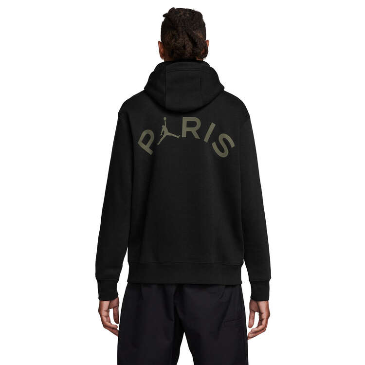 Nike PSG X Jordan Mens Pullover Fleece Hoodie - Black