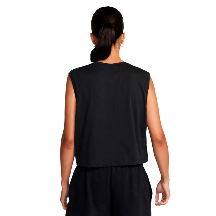 Nike Womens Sportswear Club Cropped Sleeveless Tee - Black