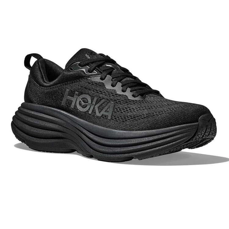 Hoka Bondi 8 2E Mens Running Shoes - Black/Black