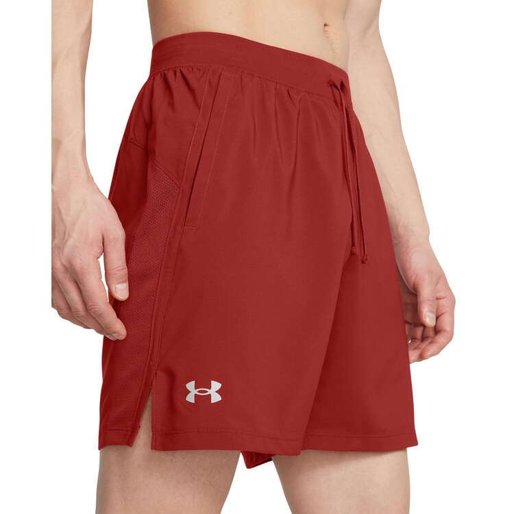 Under Mens UA Launch 7 inch Unlined Running Shorts - Orange