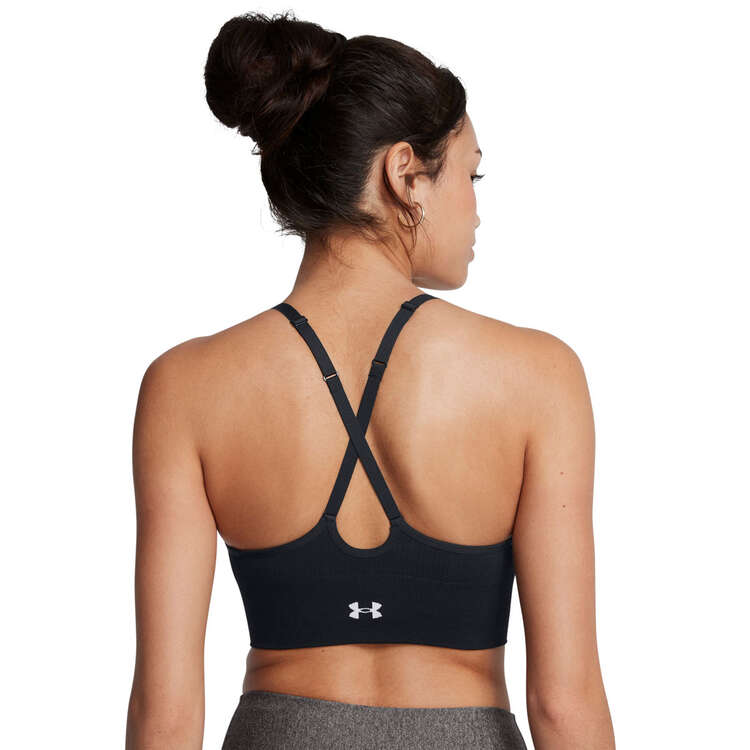 Under Armour Womens Train Seamless Low Support Sports Bra - Black/White