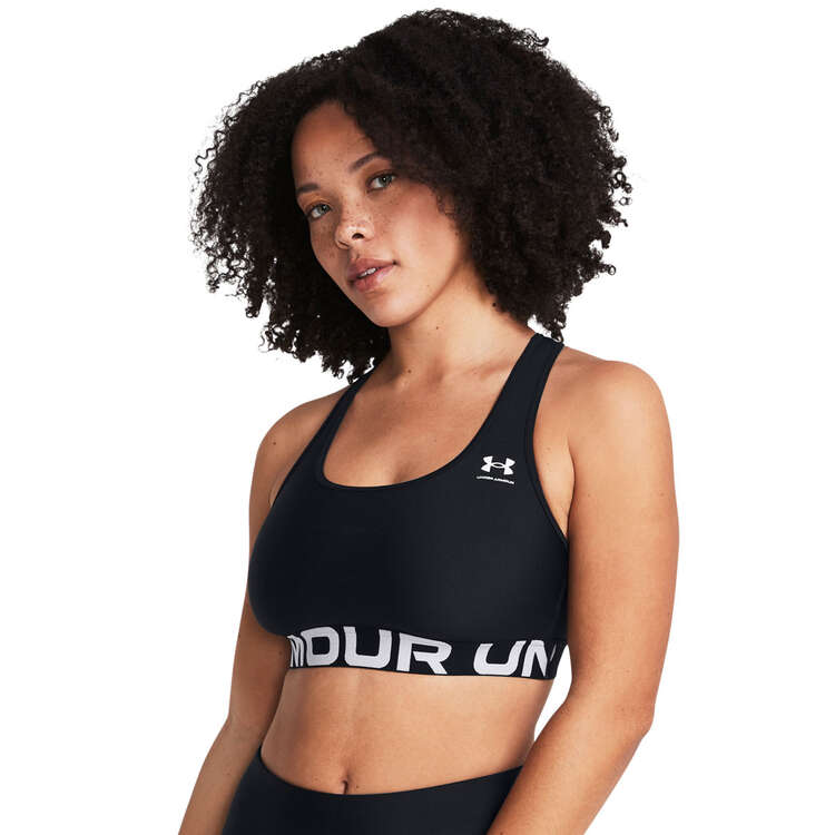 Womens HeatGear Authentics Medium Support Branded Sports Bra