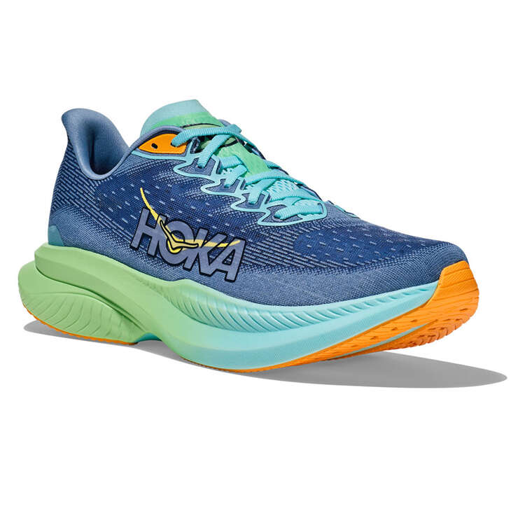 HOKA Mens Mach 6 Running Shoes - Blue/Green