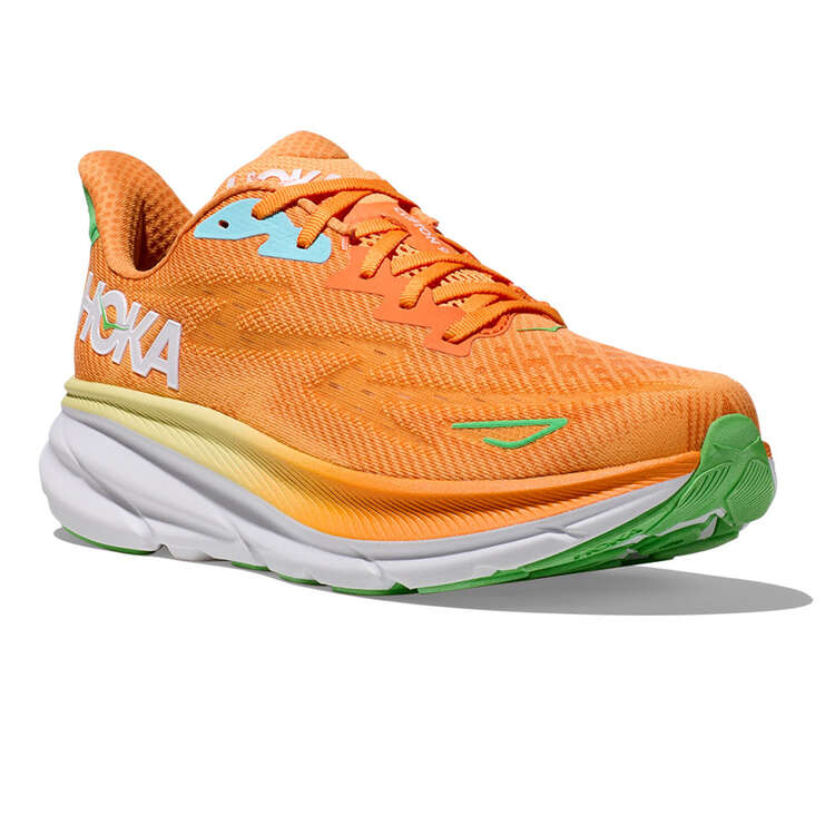 Hoka Clifton 9 Mens Running Shoes - Orange/White