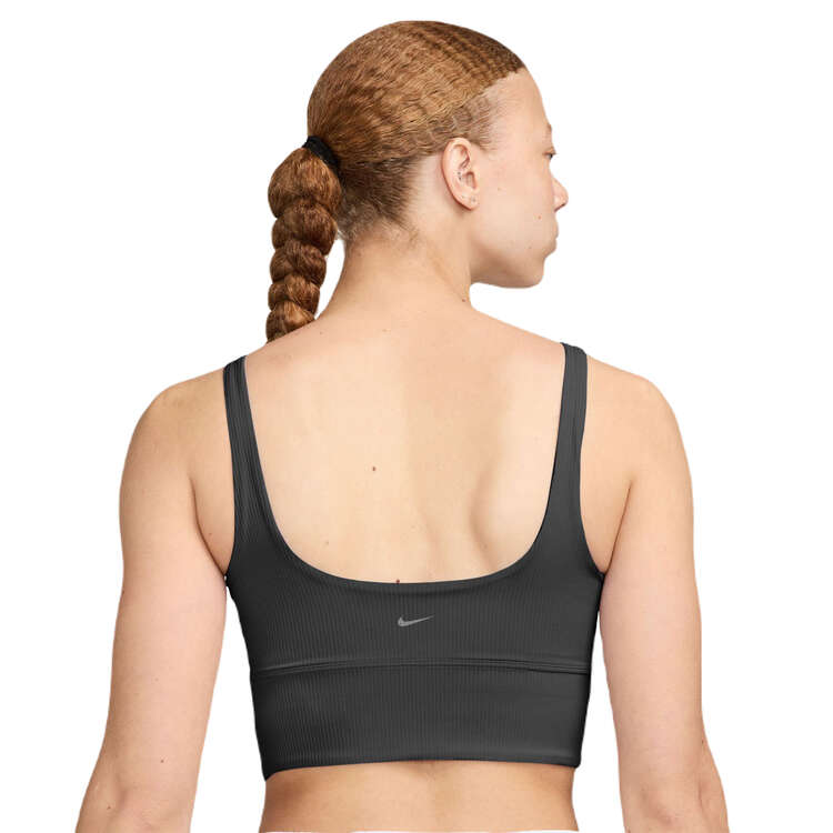 Nike Womens Zenvy Wide Ribbed Light Support Longline Sports Bra - Black