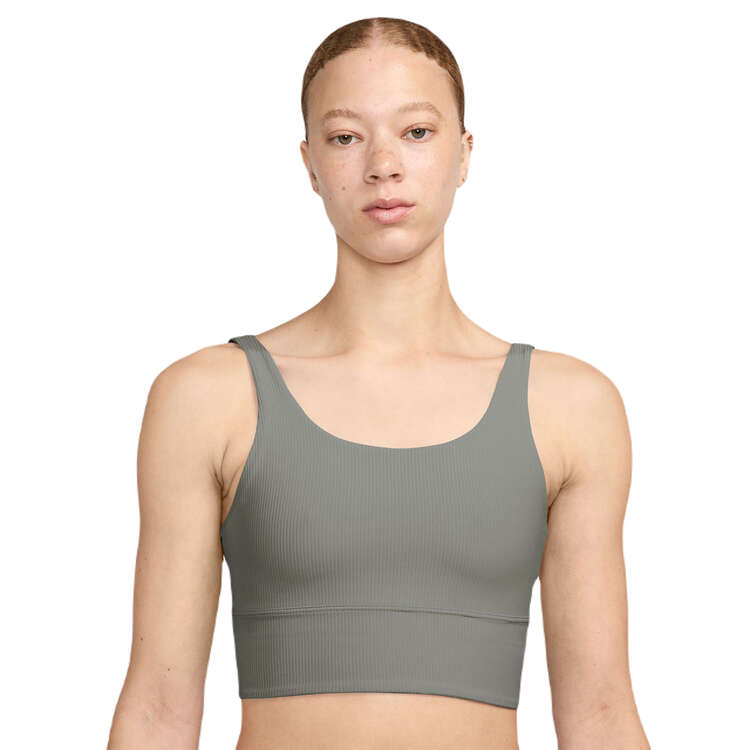 Nike Womens Zenvy Wide Ribbed Light Support Longline Sports Bra - Army