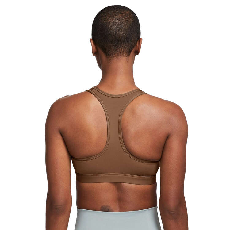 Nike Womens Swoosh Medium Support Padded Sports Bra - Brown