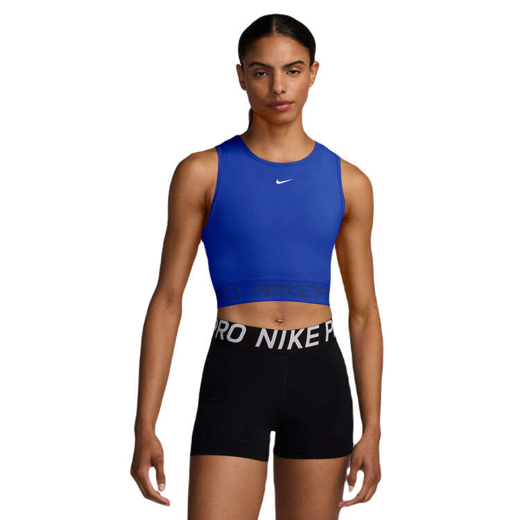 Nike Pro Womens 365 Dri-FIT Cropped Tank - Blue