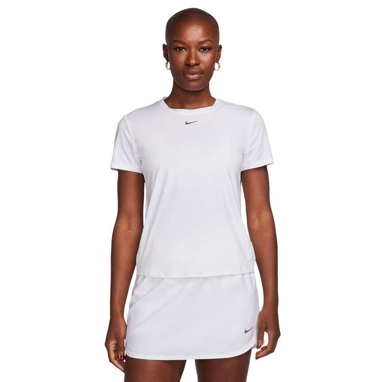 Nike One Womens Classic Dri-FIT Fitness Tee - White/Black