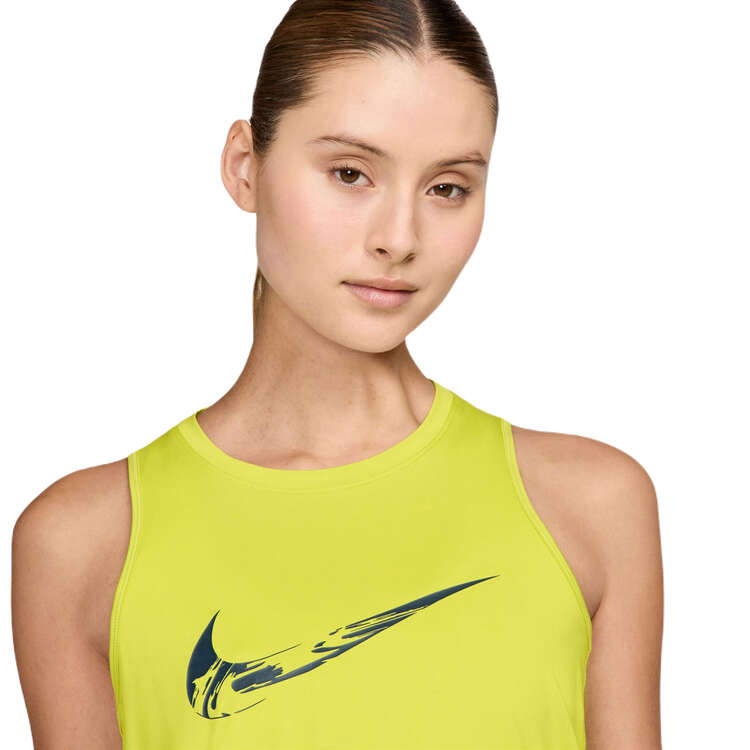 Nike One Womens Swoosh Dri-FIT Running Tank - Green