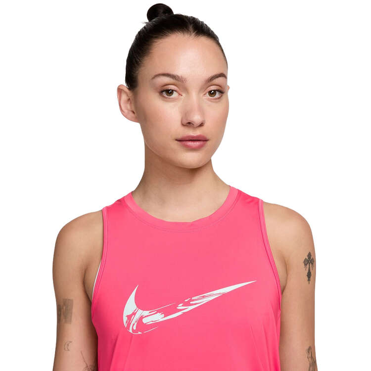 Nike One Womens Swoosh Dri-FIT Running Tank - Pink