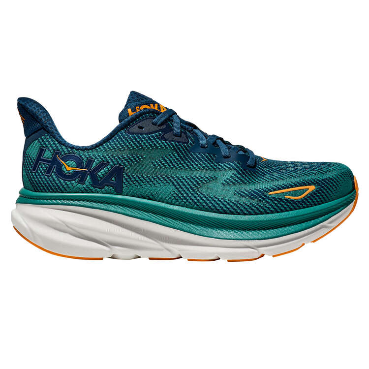 Hoka Clifton 9 Mens Running Shoes - Green/Blue