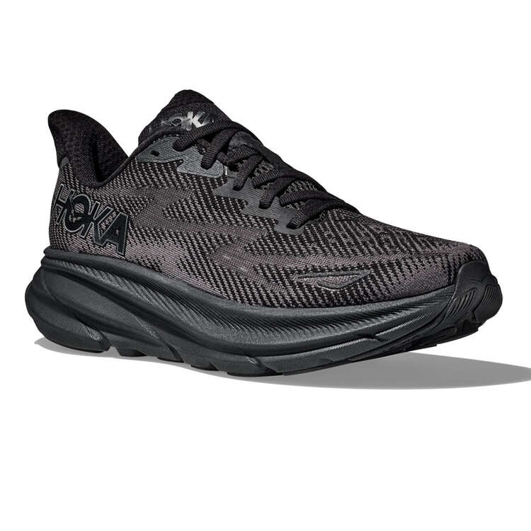 Hoka Clifton 9 2E Mens Running Shoes - Black/Black