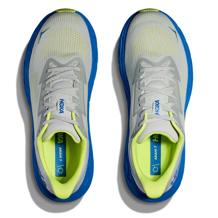 HOKA Arahi 7 Mens Running Shoes - White/Blue